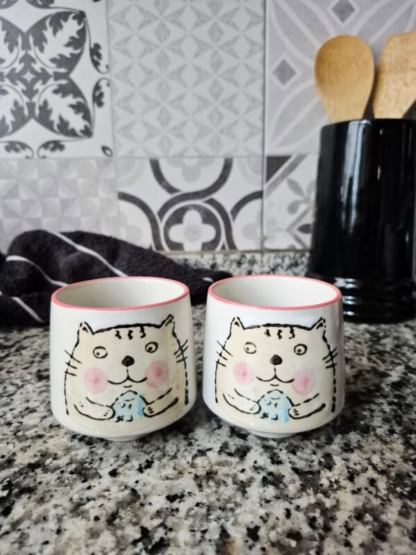Taza gato y pez - set x 2u